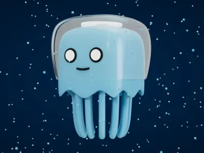 Jellyfish Cartoon 3D model