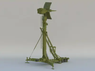 40V6MD Clam Shell Mast Radar 3D model
