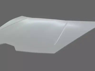 Car Bonnet 02 Low-poly 3D model