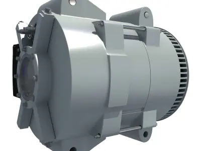3D Metalic Alternator 3D model