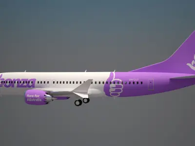 Bonza Air Boeing 737 Max 8 3D model