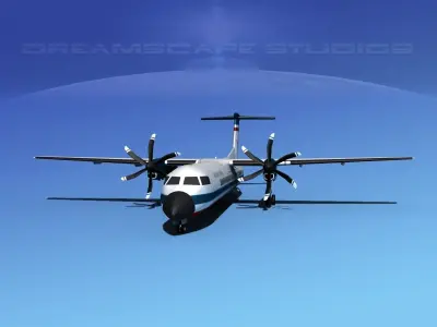 Dehaviland DHC-8 400 Mid America Express 3D model