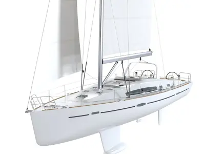 Beneteau Oceanis 50 Yacht 3D model