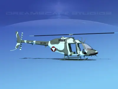 Bell OH-58B Austrian Army 3D model