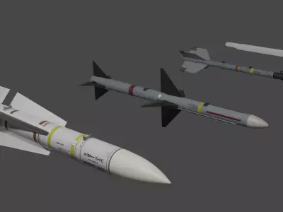 NATO Aircraft Missile Set 3D model