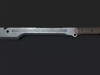 Gear-Machete-Lowpoly Low-poly 3D model