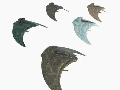 Military glider Low-poly 3D model