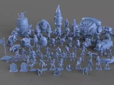 Nostalgic 90s Toy Collection 3D model