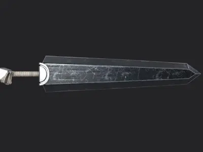 Berserk - Dragon Slayer Sword - Asset Fan Model Art Free low-poly 3D model