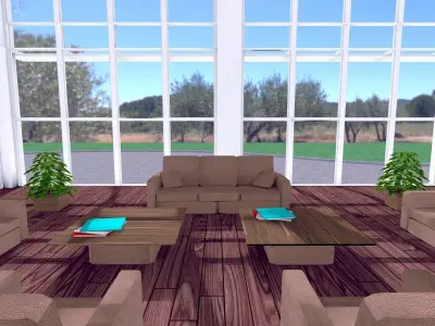 Plant M SHC Quick Office LM Low-poly 3D model