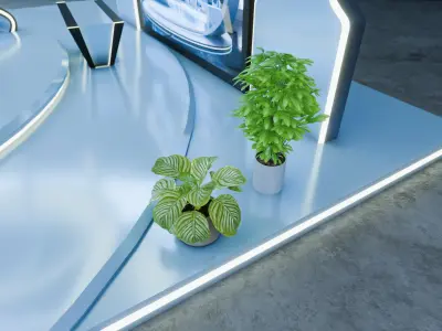 Modern 3D Exhibition Stand Trade Show Ready 3D model