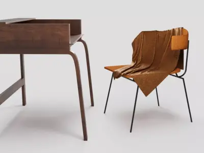 Study desk 1 Free 3D model