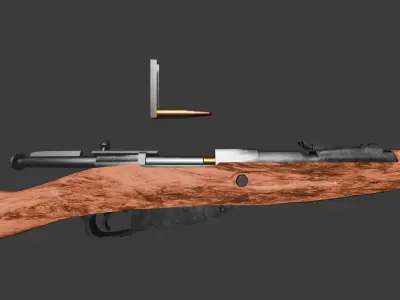 WW2 Mosin Nagant - Game Ready Free low-poly 3D model