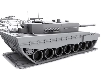 Leopard 2A4 Low-poly 3D model