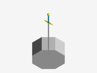 A sword model in AutoCAD Free 3D model