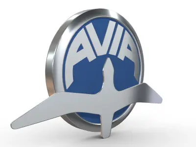 avia logo 3D model