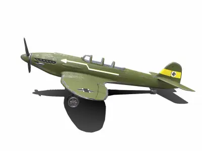 Heinkel He 112 German WW2 Fighter Plane Low-poly 3D model