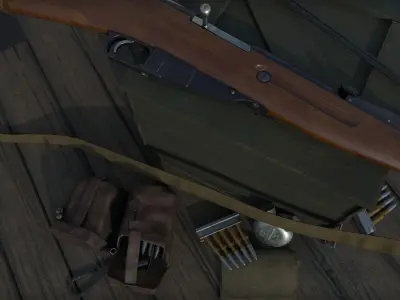 Mosin Nagant M1891-30 PBR and Game-Ready Low-poly 3D model