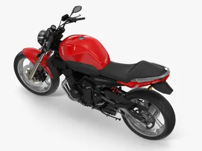 Naked Bike Red 3D model