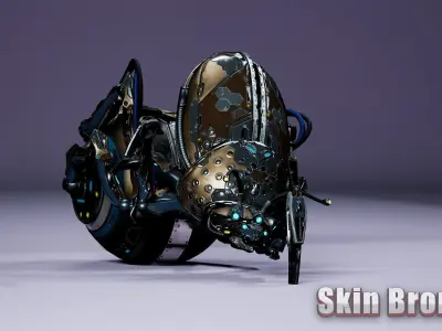 Sci-Fi Insect Miner Beetle Low-poly 3D model