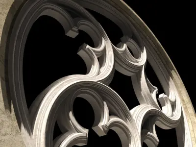 Rose window 3 in 1 3D model