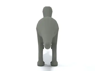 Low Poly Cartoon Baryonyx Dinosaur  Low-poly 3D model