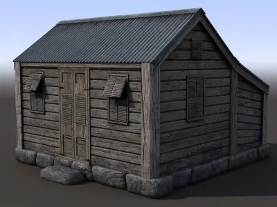 Old Chattel House 3D model