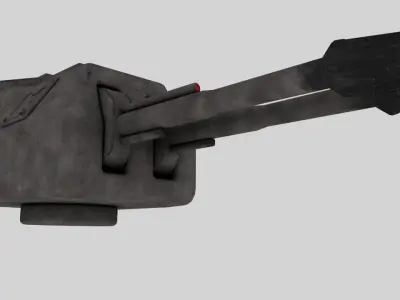 Sci-fi gun turret Free 3D model