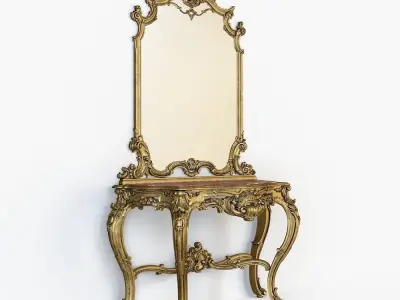 classic console table for cnc and viz 3D model