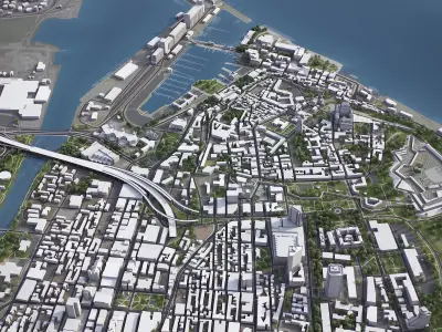 Quebec Low-poly 3D model