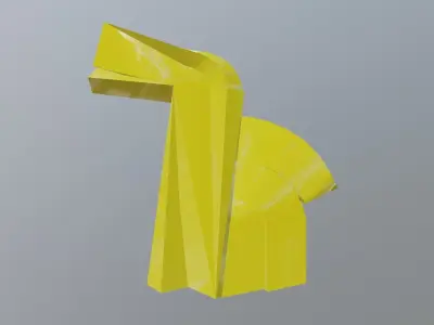 Mexican Skyscraper - Torre del Caballito Low-poly 3D model