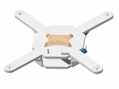 High-Precision 3D Drone Model - Fully Detailed and Textured 3D model