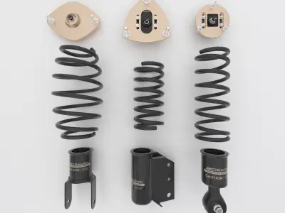 BC Racing coilovers 3D model