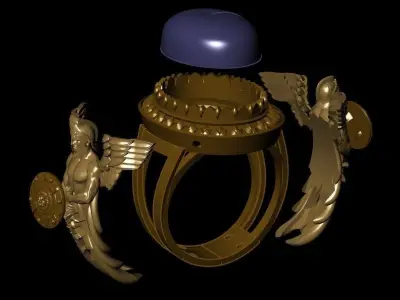 warrior ring 3D print model