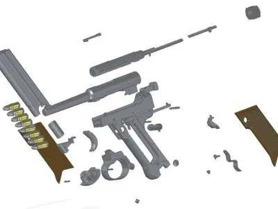 Nambu Type 14 3D model