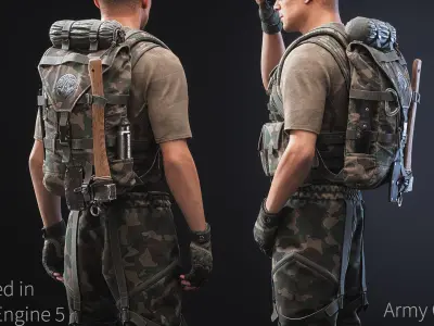 Survival 04 Low-poly 3D model Low-poly 3D model