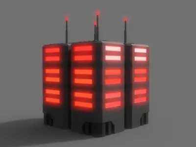 PBR Sci-Fi Building A26 Low-poly 3D model