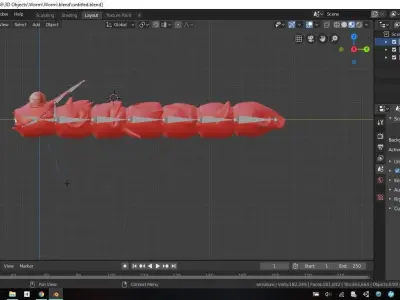 Worm free Free low-poly 3D model