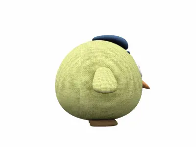 Plush toy bird 3D model