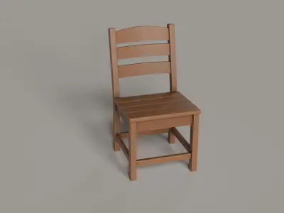 Lakeside Dining Chair - 4 COLORS Low-poly 3D model