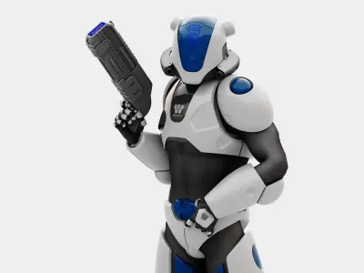 CYBER SOLDIER R-500 RIGGED 3D model