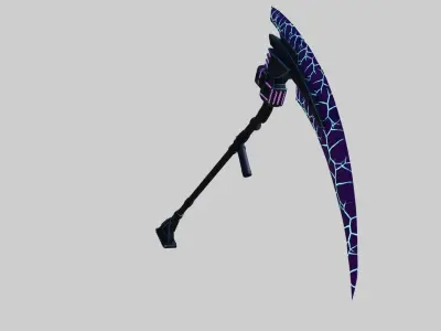 Scythe sci-fi Low-poly 3D model