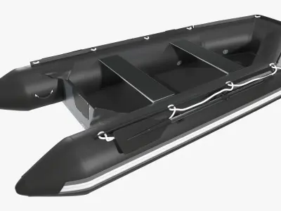 Boat inflatable 03 black 3D model