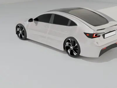 TESLA MODEL 3 Low-poly 3D model