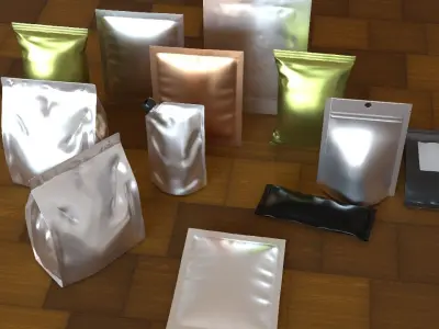 Pouches and Sachets 3D model