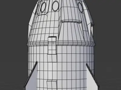 SpaceX Crew Dragon low poly Free 3D model