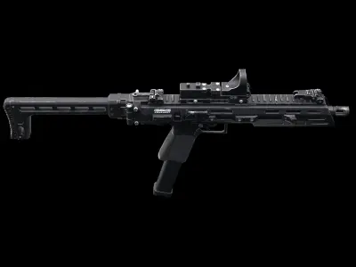 Gun SMC-9 Low-poly 3D model