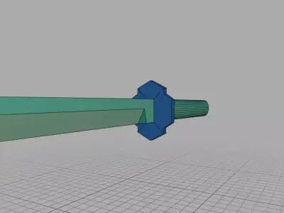 3D Low poly sword Free low-poly 3D model