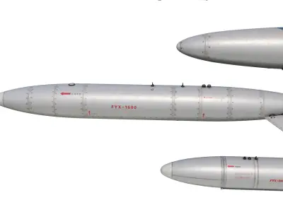 jettisonable external Fuel Tank of Chinese Combat Aircraft Low-poly 3D model