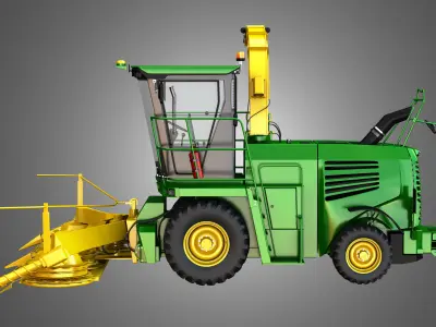JD - 7300 Forage Harvester Combine 3D model